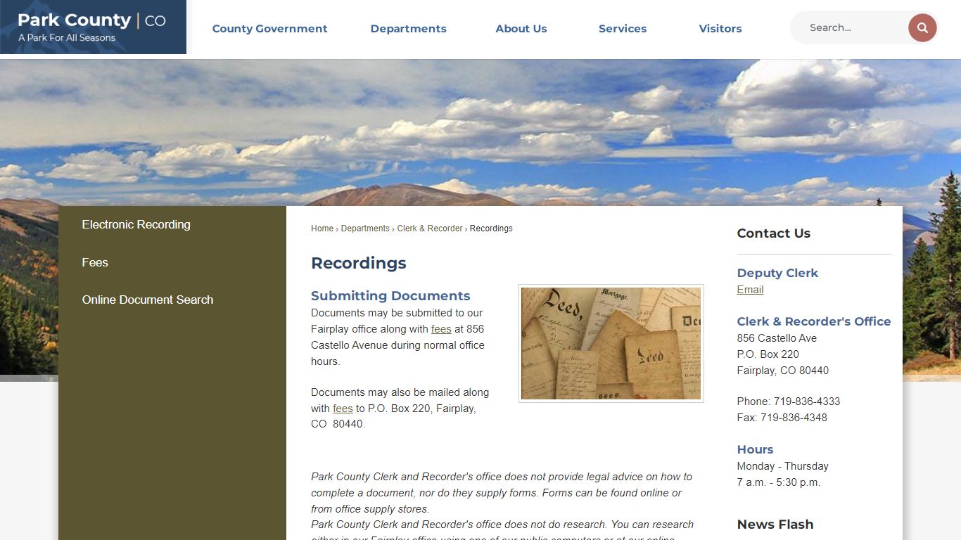 Recordings | Park County, CO